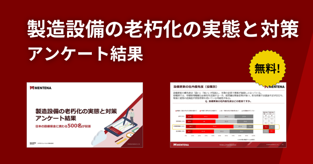 製造設備の老朽化の実態と対策アンケート結果