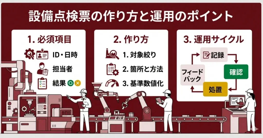 設備点検票の作り方：必須項目と運用のポイント