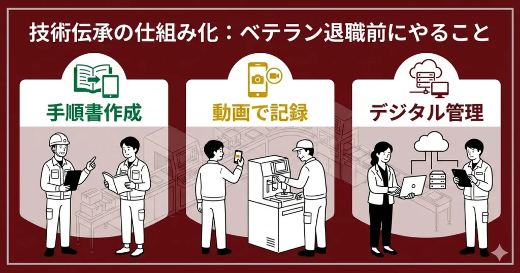 設備保全の技術伝承：ベテラン退職前にやること