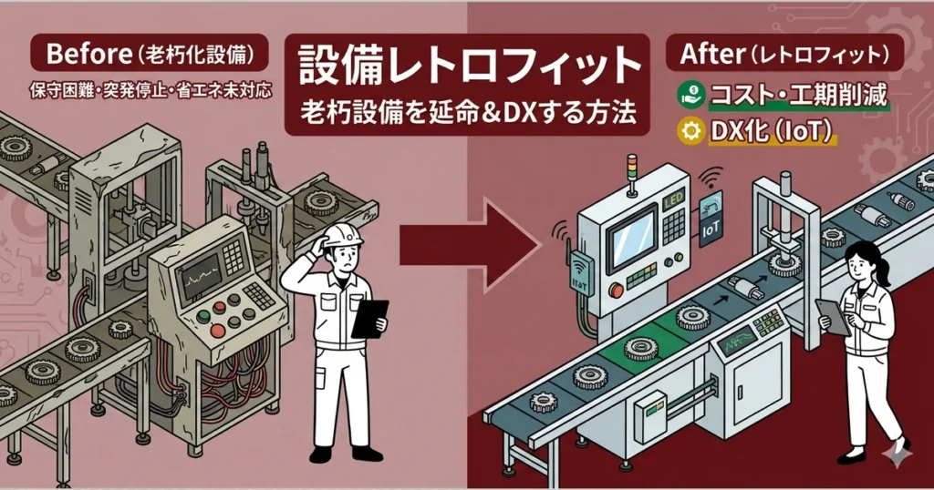 設備レトロフィットとは？老朽設備を止めずにDXする方法