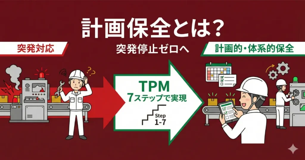 計画保全とは？TPMの7ステップ・突発停止ゼロへの進め方を解説